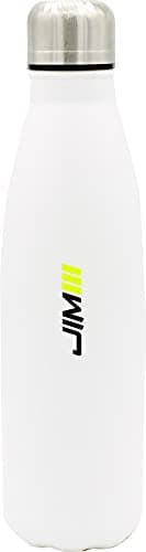 JIM Fitness Borraccia Termica Allenamento, Gioventù Unisex, White, 500ML, Acciaio inossidabile