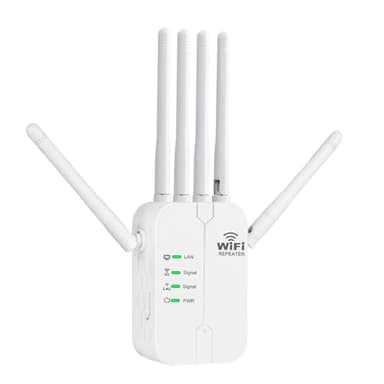 Ripetitore WiFi Extender Amplificatore Segnale Wi-Fi 6 Antenna,2 RJ45 LAN Porte,Ripetitore,Router e AP 3 in 1,Range extender wifi di 300 m²,Ripetitore wifi per Casa e Ufficio