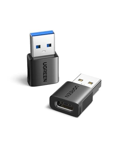 UGREEN Adattatore USB a Tipo C 2 Pezzi 10Gbps Convertitore Maschio a Type C Femmina 3.2 Compatibile con iPhone 16/15/14 Plus Pro Max CarPlay MacBook iPad