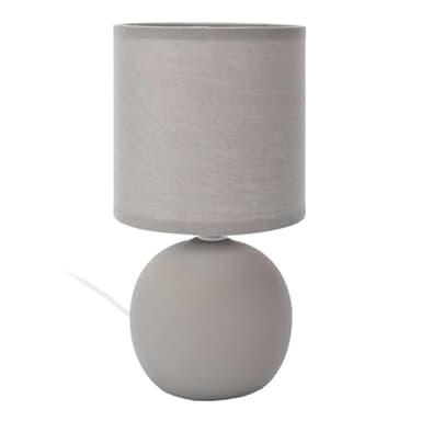 HOME DECO FACTORY, LA0042, Elegante Lampada da Tavolo H25 cm - Design Moderno e Pulito, Luce Soffusa per Soggiorno o Camera da Letto, Finitura Tortora Opaco - Ideale per Decorazione Interni
