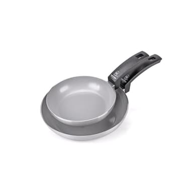 Moneta Innova Set di padelle 20+26cm, rivestimento naturale FineGres (NO PFAS), anche per induzione, 100% Made in Italy