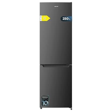 Cecotec Frigoriferi Combinati Bolero Coolmarket Combi 250 Dark D. Capacità 250L, Frigo Combinato Inox, 180 x 55cm, Total No Frost, Compres, Inverter Plus, Multi Air Flow, Fast Cooling, Classe E