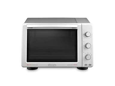 De'Longhi Sfornatutto EO32502.WG Forno elettrico, 5 livelli di Cottura, Temperatura 80-220°C, Timer, Capacità 32L, Include Teglia, Griglia, Potenza 2000W, Bianco