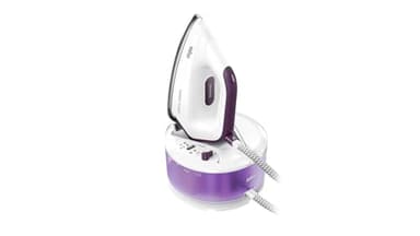 Braun CareStyle Compact IS2144VI, Centrale Vapore, FlussoVapore 125 g/min, Colpo Vapore 420 g/min, Suola Eloxal Plus, FreeGlide 3D, Grande SerbatoioAcqua 1,5 l, 6 bar, 2400W, Viola