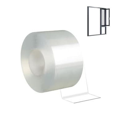 MIPIACE Paraspifferi Resistente alle Intemperie 10M x 5CM Nastro Sigillante per Finestre Trasparente Striscia di Guarnizione Nastro Sigillante per l'Isolamento di Porte Per Cucina Bagno ToiletteAngoli
