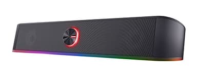 Trust Gaming GXT 619 Thorne Soundbar PC Illuminata RGB, 12W, Casse PC, Stereo Speaker con Illuminazione Regolabile, Alimentazione USB, Jack AUX 3.5 mm, per Computer, Laptop, TV - Nero
