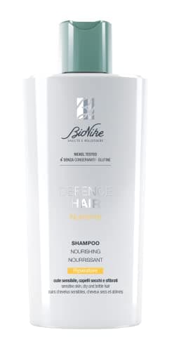 Bionike Defence Hair - Shampoo Capelli Nutriente per Cute Sensibile e Capelli Secchi, Azione Anticrespo e Disciplinante, Deterge Delicatamente e Idrata la Chioma, Dona Luminosità e Protezione, 200 ml
