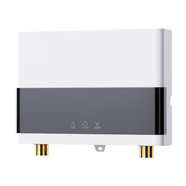 Scaldabagno Istantaneo Elettrico, 6000W Scaldacqua Istantaneo a Parete Risparmio Energetico Senza Serbatoio con Telecomando, Scaldabagno Istantaneo con Display LED per Cucina Domestica e Bagno(Bianco)