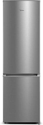 Midea MERB276FGE02A Frigorifero con Congelatore Indipendente 270 L, Total NoFrost, 219 kWh/anno, 54.5x62.5x180 cm, Termostato Regolabile, Inox [Classe E]