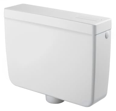 Negrari Cassetta WC a Zaino in ABS, Scarico Rapido e Silenzioso, Coibentata, Capacità 9 Litri, Start/Stop, Bianca