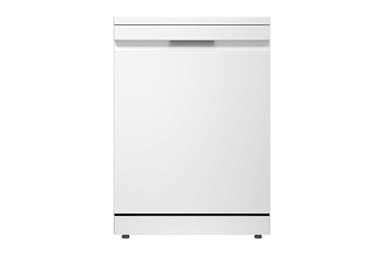 LG DF375HWS Lavastoviglie Libera Installazione Classe A, 14 Coperti, Lavaggio a Vapore TrueSteam, LED Esterno, Sistema QuadWash con 4 Bracci Irroratori, Serie 5, Auto-Apertura, 43dB, Wi-Fi, Bianco