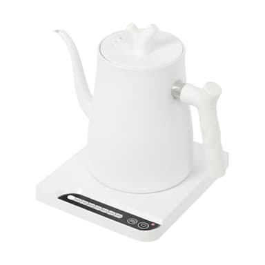 DHQCQL Kettle, bollitore elettrico in acciaio inox, 1000 W, con regolazione della temperatura, bollitore silenzioso da 1 l, per la preparazione di caffè, tè alla frutta (bianco)