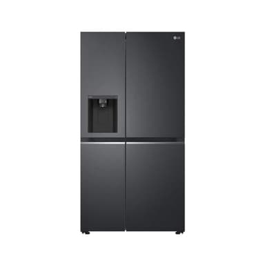 LG GSLV71MCTD Frigorifero Americano Side-by-Side, Classe D, Frigorifero No Frost, 635L, Wi-Fi, Tecnologia Door & Linear Cooling, Dispenser acqua e ghiaccio senza allaccio, Smart Diagnosis, Nero