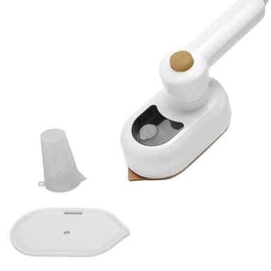 Ferro da Stiro a Vapore Mini, Mini Ferro da Stiro Portatile, 180 Gradi Pieghevole Ferro da Stiro Mini Macchina da Stiro, Con Serbatoio D'acqua 50ml, Bagnato E Asciutto per Casa e Viaggi (Bianco)