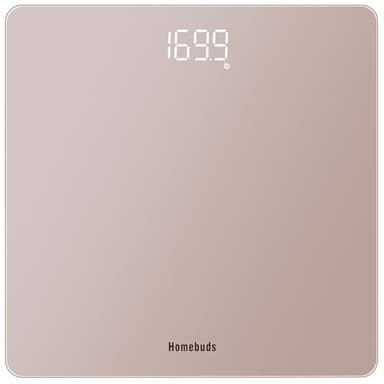 Homebuds Bilancia Pesapersone, Alta Precisione Assicurato dalla fabbrica professionale di Bilancia Pesapersone Digitale dal 2001, LED bianco brillante e Step On, 3*AAA incluse, 400lb/182kg, oro rosa