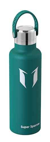 Super Sparrow Borraccia Termica, Ultraleggero Acciaio Inox 18/10 Bottiglia Termica - 500ml - Senza BPA Borracce, Thermos per Bambini, Scuola, Sport, Campeggio, Yoga, Palestra, Ciclismo