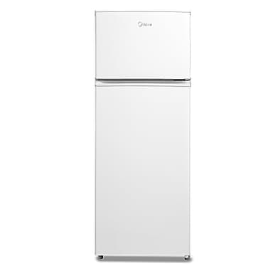 Midea MERT210FGE01 Frigo-congelatori doppia porta 204 L, Congelatore da Montare in Alto, 176kWh/annum, controllo della temperatura regolabile, Luce LED, Bianco
