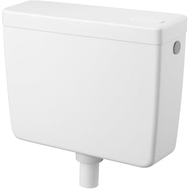 Cassetta WC Esterna a Zaino 6/9 Litri Regolabile Start/Stop – Bianco – ABS Anti-Invecchiamento, Attacco Destro/Sinistro, Scarico Completo + Kit Fissaggio.