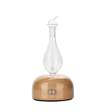 Zen'Arôme Diffusore di oli essenziali tramite nebulizzazione programmabile Aurora-intensità regolabile (fino a 100 m²) e illuminazione a LED-Diffusione a Freddo per Aromaterapia, Timer, Legno, Vetro