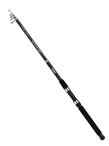 Mitchell Adventure 2 - Canna da pesca in vetro resistente, con guide in acciaio inox, per pesca d'acqua dolce e mare, nero/arancione, 2.70 m | 15-40 g, 1558849