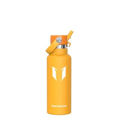 Super Sparrow Borraccia Termica, Ultraleggero Acciaio Inox 18/10 Bottiglia Termica - 500ml - Senza BPA Borracce, Thermos per Bambini, Scuola, Sport, Campeggio, Yoga, Palestra, Ciclismo