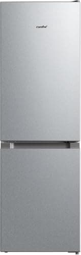 COMFEE' RCB169DS2(E) 174L Frigorifero Combinato, Altezza 150 cm, Tecnologia Low Frost, Silenzioso 39 dB, Illuminazione LED, 115L Frigo + 59L Congelatore, Libera Installazione, Argento