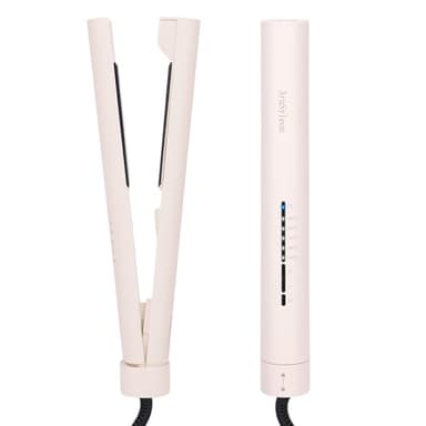 AraSyleon Piastra e Arricciacapelli 2 in 1 con Ceramica Ionica, 5 Livelli Temperatura (140-220°C), Riscaldamento Rapido 30s, Rosa