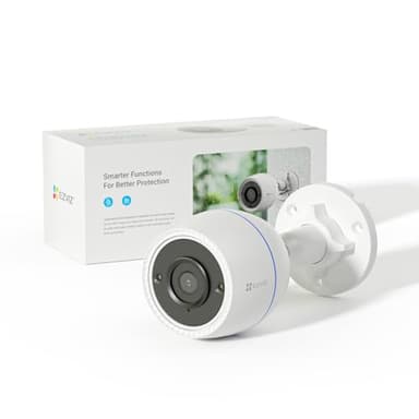 EZVIZ Telecamera Wi-Fi Esterno FHD 1080p, IP Videocamera di Sorveglianza con Visione Notturna a Colori, Rilevamento del Movimento, Difesa Attiva, Impermeabile IP67, Compatibile con Alexa, C3TN