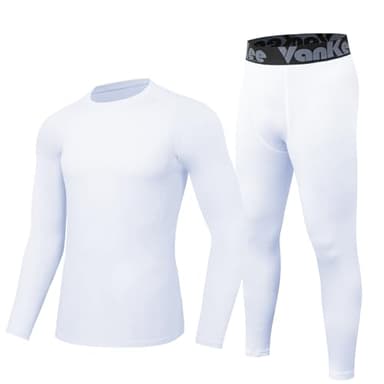 VanKee Intimo Termico Uomo Tuta Termica Asciugatura Rapida Intimo Termica Uomo Pantaloni Termici Tuta Calda per Lo Sport Aperto Biancheria Intima Termica Funzionale per Sci Corsa Viaggio