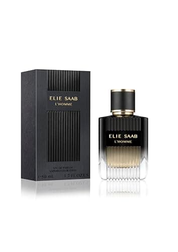 Elie Saab L’Homme 50 ml – Eau de Parfum da Uomo – Fragranza Legnosa Vetiver – Note Sofisticate di Bergamotto, Legno di Cedro, Vetiver, Patchouli e Mirra – Flacone in Vetro con Laccatura Nera Sfumata