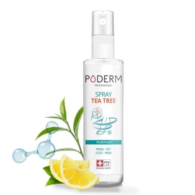 PIEDE D'ATLETA SPRAY 50ml - FUNGHI PIEDI - Elimina i funghi e il cattivo odore - Riduce la sudorazione - Sensazione di freschezza - Albero del tè, limone e menta - Cura professionale - Swiss Made
