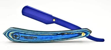 Rasoio a Mano Libera con Manico in Legno Poseidon New di Roman Empire Shaving | Rasoio per Uomo Professionale da Barbiere per Barba, Baffi e Contorni - Rasatura Tradizionale ed Ecologica