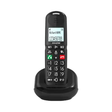 ALCATEL XL685 - Telefono fisso cordless DECT Senior Formato XL - Display grafico ad alta leggibilità - Tasti grandi - Boost Audio - Vivavoce - Blocco chiamate - Nero