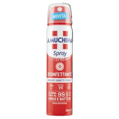Amuchina Spray Disinfettante Virucida per Ambienti, Oggetti e Tessuti, 100 ml