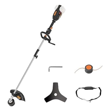WORX Nitro Tagliabordi e Decespugliatore a batteria 40 V (2X20 V) | WG186E.92 | PowerShare | Non include batteria o caricabatteria | Possibilità di collegare accessori per motosega e spazzola