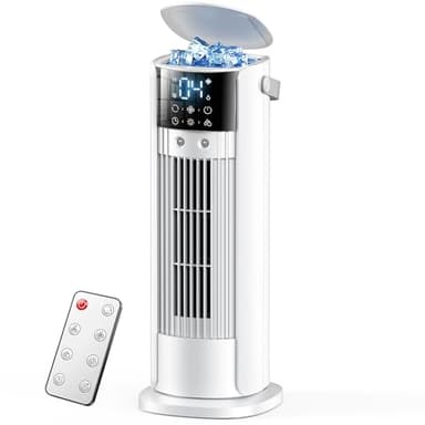 Condizionatore Portatile con Modalità Tempesta, Raffreddatore d'aria 3D Vento Naturale, Silenzioso Night Mode, Climatizzatore 700ML Telecomando Timer 10 ore,Oscillazione 90° per da Casa,Ufficio