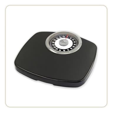 LITTLE BALANCE Confort 180, Bilancia Meccanica per Persona, 180 kg, Gomma, Nero & Cromo