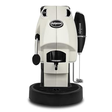 Didiesse Baby Frog Coffee & Tea – Macchina da Caffè a Cialde, con Frullino Montalatte e Doppio Portacialde per Caffè e Tè, Basso Consumo 450W, Erogatore Acqua Calda. (Avorio)