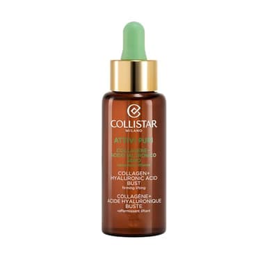 Collistar Attivi Puri Collagene + Acido Ialuronico Seno, Trattamento Urto che ridensifica, ricompatta la pelle e previene le smagliature, Ottimo per seno rilassato, Liquido, 50 ml