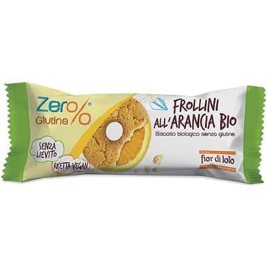 Fior di Loto Zer%glutine, Frollini all'arancia monodose bio, senza glutine, 30g