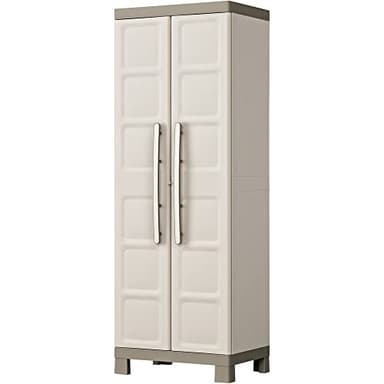 Keter Armadio Alto Excellence, 4 Ripiani Regolabili, Beige/Tortora, 65x45x182 H Cm