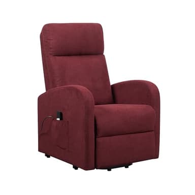 POLTRONE ITALIA Poltrona Alzapersona relax reclinazione elettrica poltrona per anziani soggiorno elevabile Detraibile 19% microfibra bordeaux