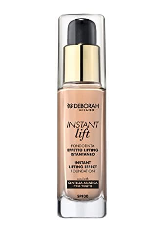 Deborah Fondotinta Instant LIft N.02 Beige SPF30, Lunga Tenuta, Effetto Lifting, Texture fluida e leggera, con Polveri Soft Focus che donano Radiosità Istantanea