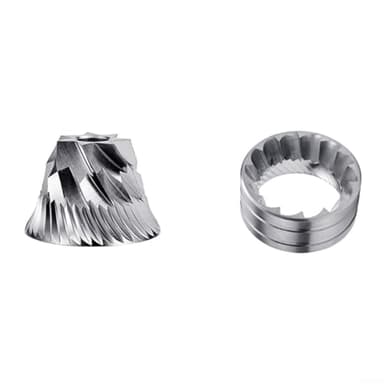 Zeroupshop Macinacaffè conico 5 6 7 Core Parti di ricambio in acciaio inox Espresso macinazione strumento con macinazione rapida senza sforzo per vari modelli di caffè (7 core)