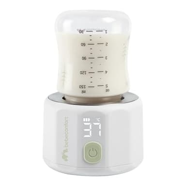 Bebeconfort Scaldabiberon portatile, Scaldabiberon elettrico USB senza fili, Tascabile Compatto e Leggero, Riscaldamento rapido, Display digitale, Batteria a lunga durata, Regolazione temperatura