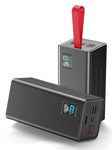 Power Bank 90000 mAh, batería Externa para teléfono móvil PD 30 W y QC 4.0, Carga rápida, USB C 5 Salidas y 2 entradas con Pantalla LED, Cargador portátil para iPhone, Camping, Exterior