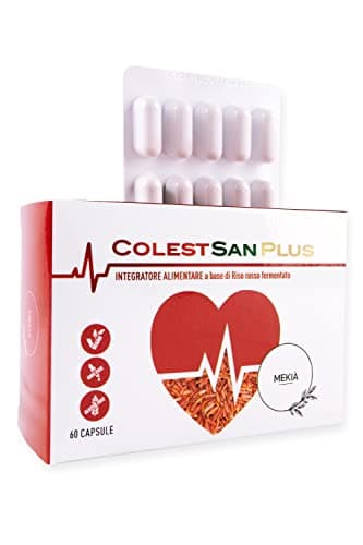Mekià® RISO ROSSO FERMENTATO e Coenzima Q10 Elimina colesterolo, Acido Folico e flavonoidi Monacoline Melograno beneficio Cuore Mantiene sotto Controllo i Trigliceridi - Integratore Colesterolo