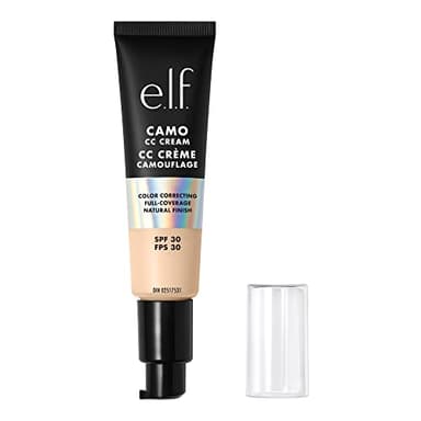 e.l.f. Camo CC Cream | Fondotinta correttore con coprenza da media a totale e SPF 30, Fair 100 W, 30 g (1,05 oz)