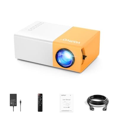 Mini Proiettore, Videoproiettore vamvo, Proiettore Cinematografico Compatibile con Smartphone/PS4/Firestick, il Video Può Essere Trasmesso Direttamente al Videoproiettore Tramite un Cavo Dati