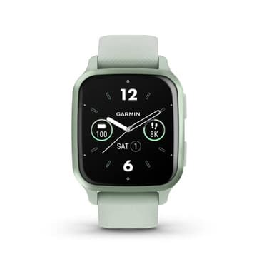 Garmin Venu Sq 2 , Smartwatch, Display 1,4" AMOLED, GPS, Cardio, SpO2, 25+ App Sport & Fitness, Workout, Garmin Coach, Garmin Pay, Autonomia fino a 11 giorni (Metallic & Cool Mint) (Ricondizionato)